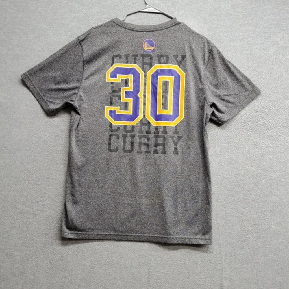 Golden State Warriors Men Shirt Large Gray Stephen Curry‎ #30 Graphic Print NBA